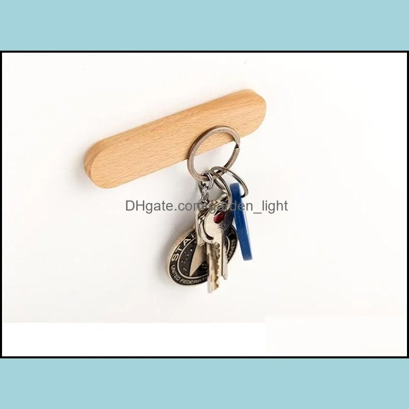 beech key hook woodiness wall hanging no drilling strength magnet sticking hooks solid wood originality sell well 17 55wy j1