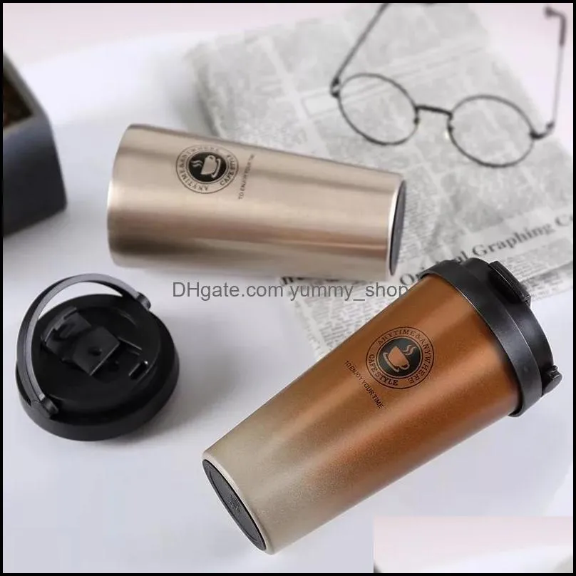 coffee mug thermo cup stainless steel insulated vacuum tumblers with lids car double wall thermo travel mug water bottle yfa2273