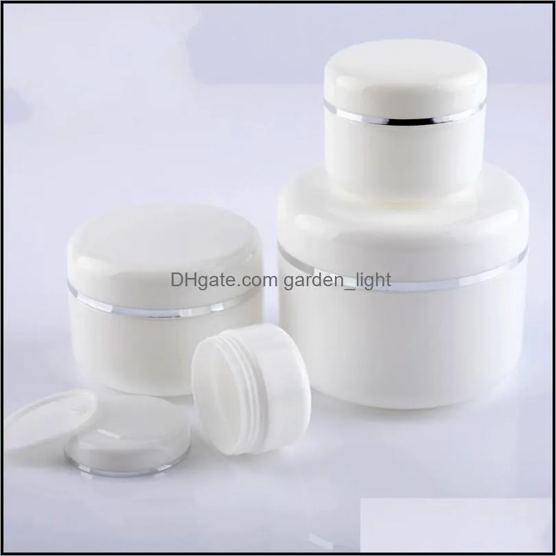 30pcs empty cosmetic containers 30g 50g 100g 250g refillable bottles travel face cream lotion plastic empty makeup jar pot 691 s2