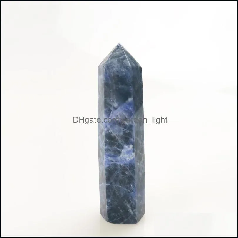 natural blue stone quartz gemstone point reiki healing 704 v2