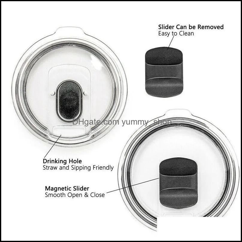 for 20oz 30 oz mugs cups lid tumblers magslider splash proof locking slider open/close magnet cover wll1016