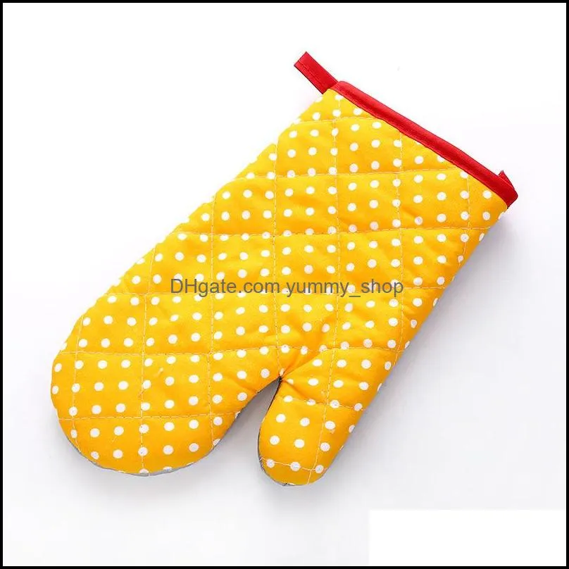 oven mitts baking durable microwave proof resistant colorful heat insulation bakeware gloves wll373