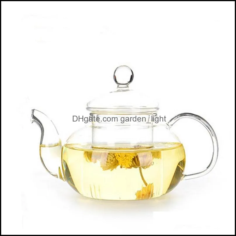 1pc practical resistant bottle cup glass teapot with infuser tea leaf herbal coffee 400ml 249 s2