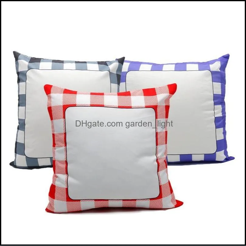 cloth white square pillow case sublimation blank chequer cushion covers stain resistant multi color cover pattern 6 5ex g2