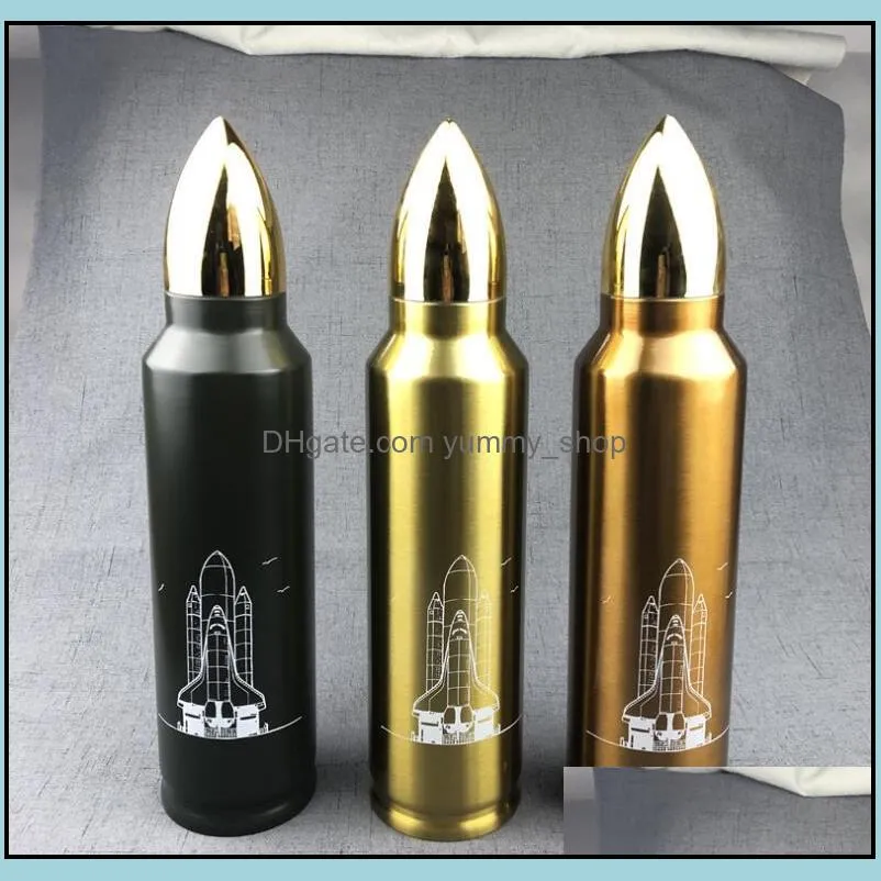 creative bullet vacuum cup stainless steel creative bullet shape water thermos bottle beer coffee mug fashion tumblers wy339w