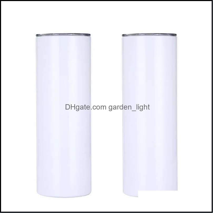 20oz sublimation blanks vacuum cup 20oz stainless steel lnsulated straight sublimations tumblers cups water bottle with lid mugs
