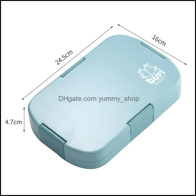 2 or 1 pcs lunch box for kids food safe compartment design portable containers school waterproof storage boxes microwavable yfax3093