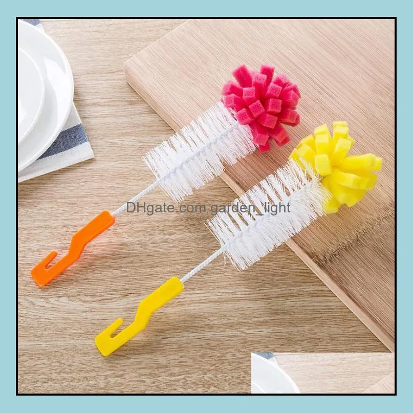 kitchen cleaning tools sponge baby bottle cleaning sponge brushes glass milk feeding bottle cup brush washing cleaning brushes sn2121