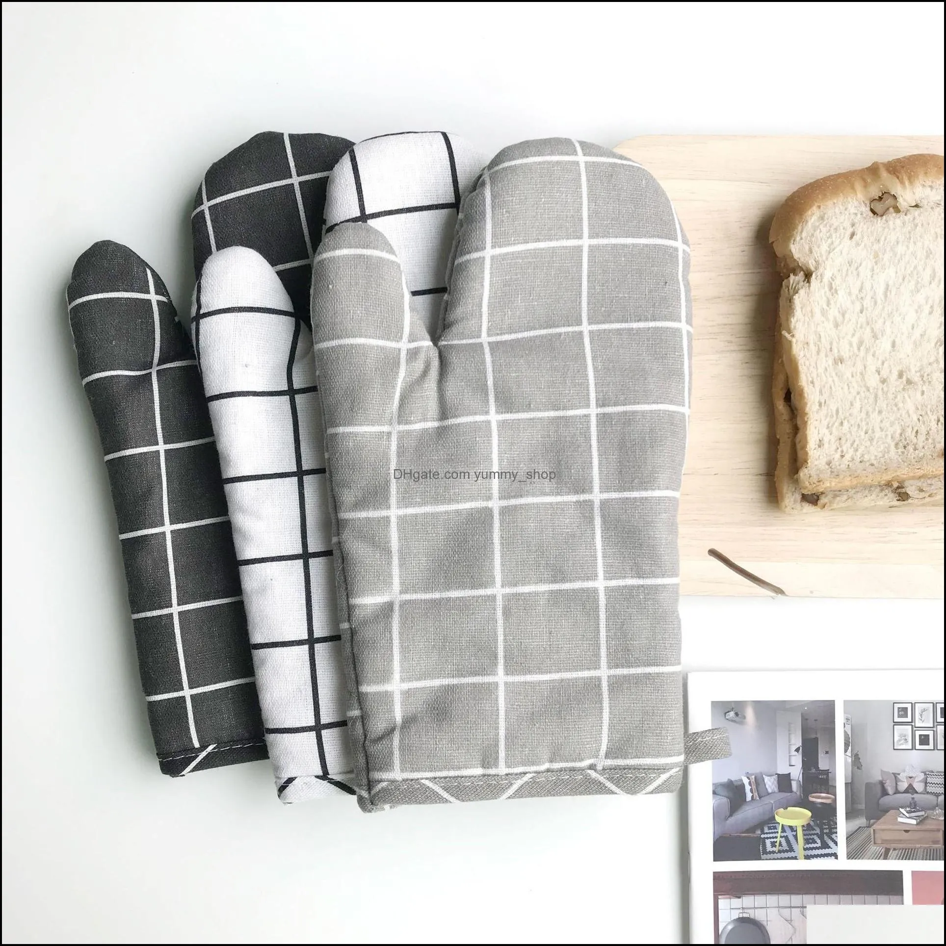 oven gloves ovens mitts baking durable microwave proof resistant glove colorful heat insulation bakeware wll372