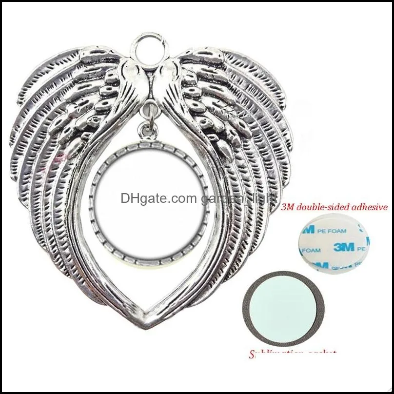 sublimation blanks christmas ornament decorations angel wings shape blank add your own image and background yjl44 120 s2