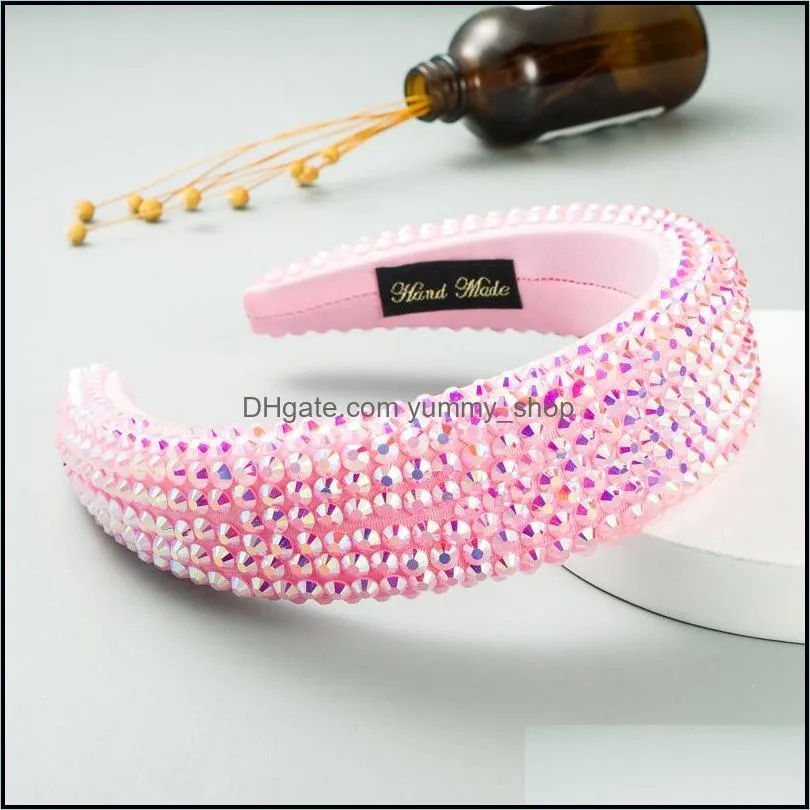 2021 summer crystal full rhinestone headband sundries designers strawberry hair brand for womens girls fhl456wll