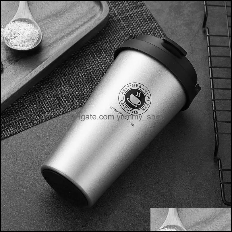 coffee mug thermo cup stainless steel insulated vacuum tumblers with lids car double wall thermo travel mug water bottle yfa2273