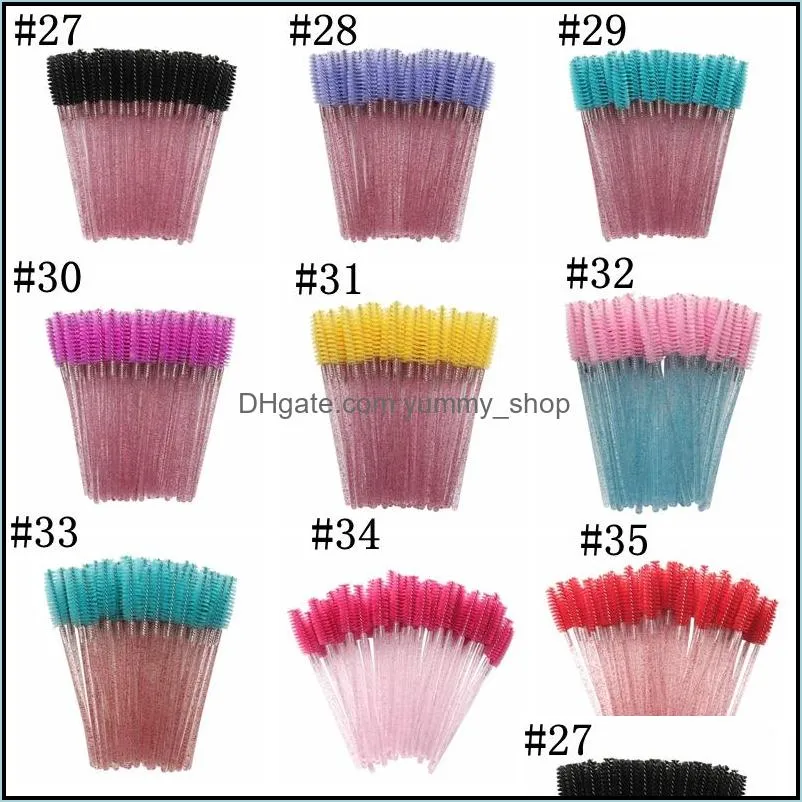 other household sundries shiny eyelash brush disposable eyebrow brushes mascara wands applicator comb grafting beauty makeup tool lash curling