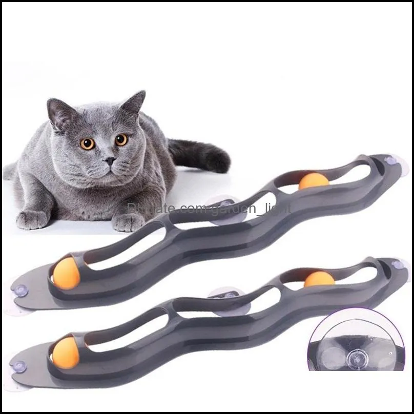 sucker amusing cat orbital window type table tennis playable pet dog toys security convenient with high quality