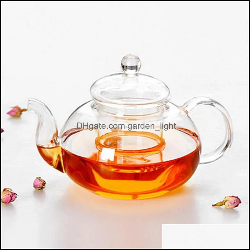 1pc practical resistant bottle cup glass teapot with infuser tea leaf herbal coffee 400ml 249 s2