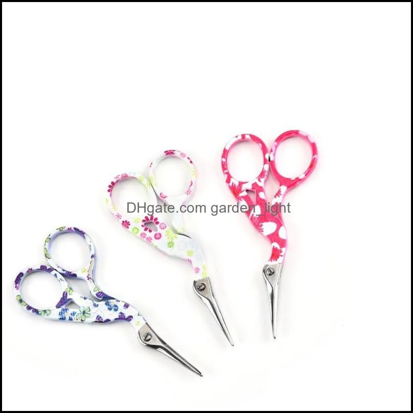 metal vintage style scissor stainless steel multicolor home crane scissors fit yarn tea threadhead cross embroidery tool durable 4 8fl