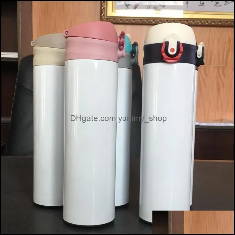 tumbler lid straight cups water bottle lids drinking tumblers vacuum cup 5 colors milk coffe bottles in stock yfa2678