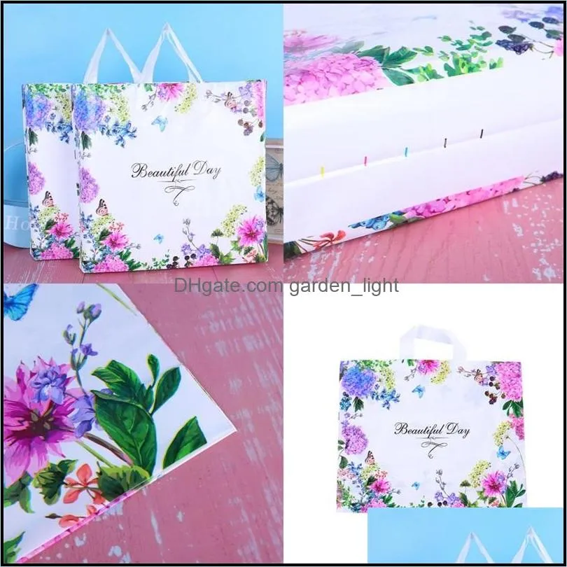 women fashion packaging bag shopping plastic clothing ornaments packing bags colour flower butterfly handbag 0 69hh f2