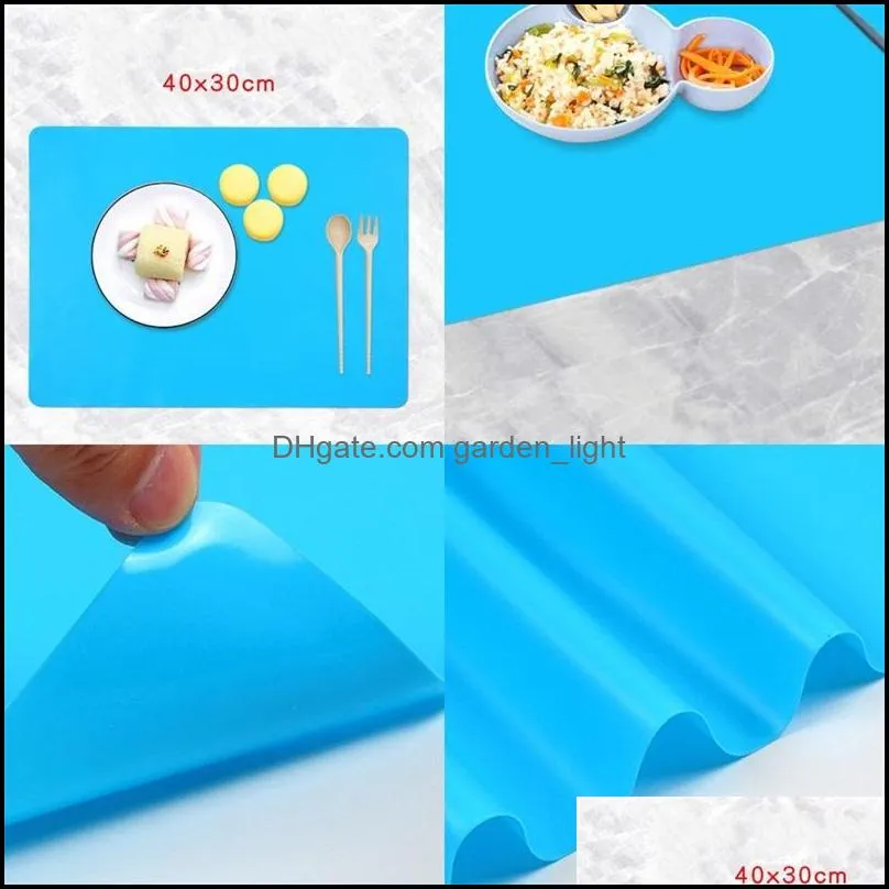 silicone square chopping board household table oven baking mat high temperature resistance 40x30cm knead dough padhigh quality 3 6cs
