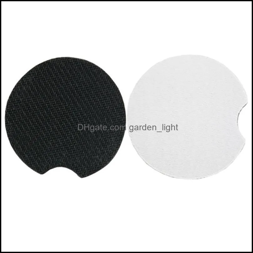 sublimation blanks car coaster diy car cup holder coaster with absorbent neoprene blank drink cup mat pad for your own crafts 569 v2