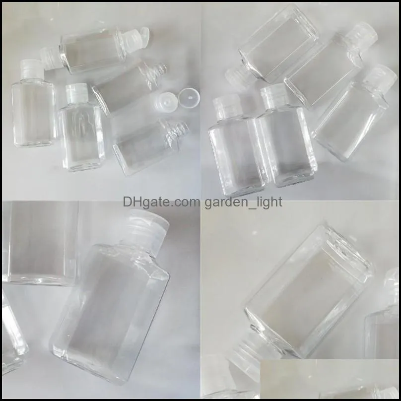 transparent hand sanitizer plastic bottles empty alcohol disinfection container mini liquid makeup package sub bottles 60ml 0 59yj e19