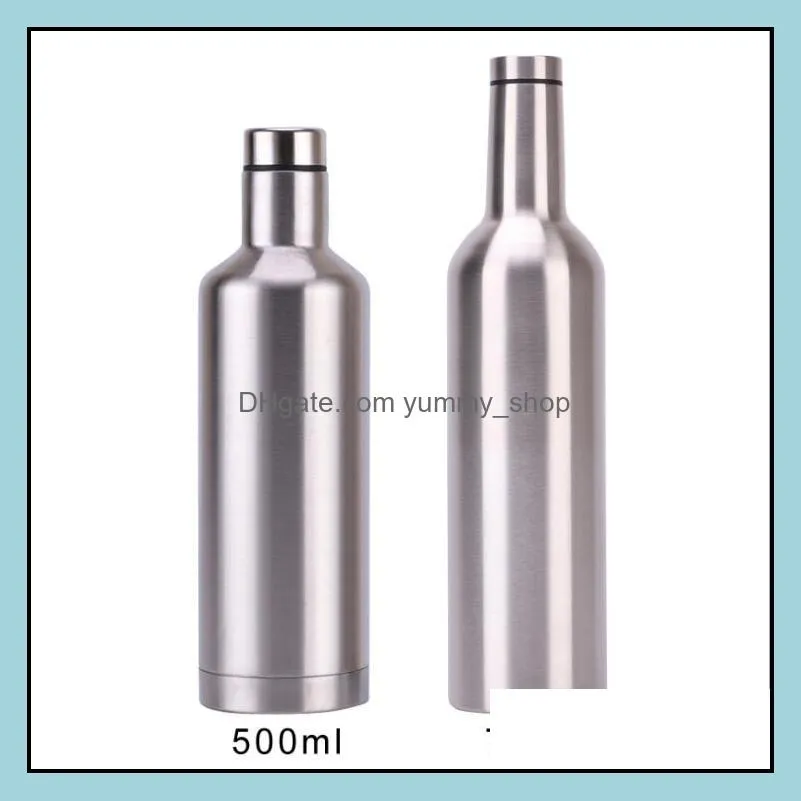 stainless steel wine bottle vacuum flask tumblers double walls insulated beer glasses travel water bottles mugs kids cup lxl344a