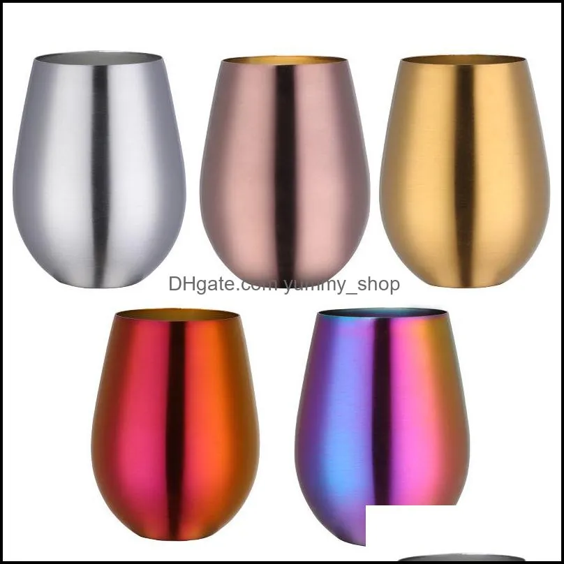 stainless steel tumbler round beer mugs creative cold drinking cup bar shaker family water coffee mugs water bottle wq190