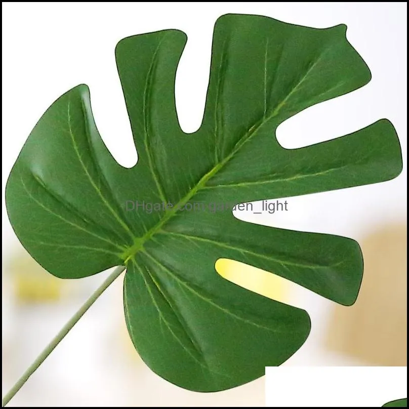 large artificial tropical plant turtle leaves indoor outdoor plants garden home office decor fake green leaf 554 s2