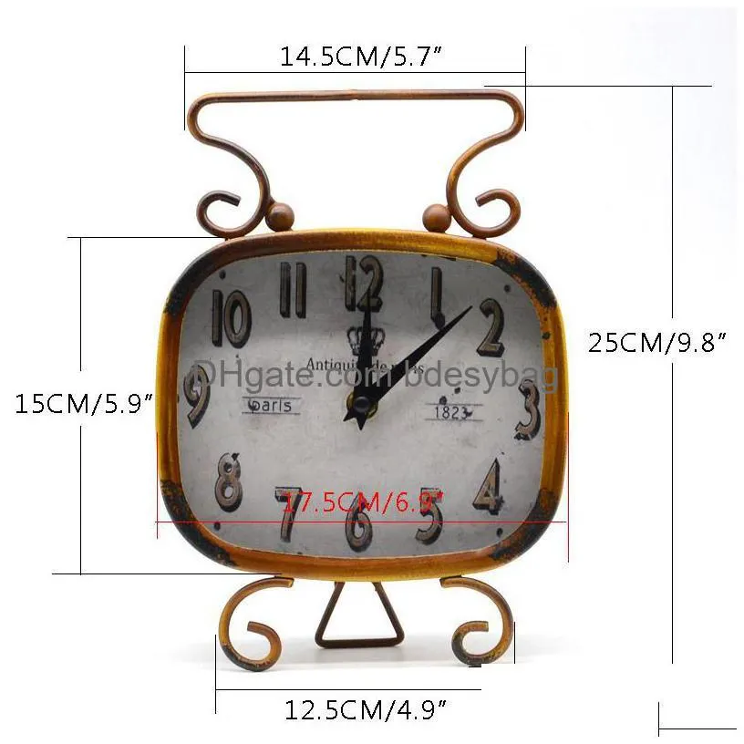 desk table clocks european clock creative wrought iron antique style living room coffee shop wall decorations home decor