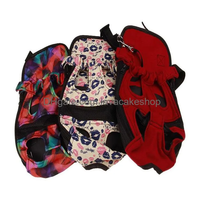 camouflage pet carrier zipper dogs carriers flexible lip print dog backpack outdoors stretch legs chest rucksack portable ventilation 17