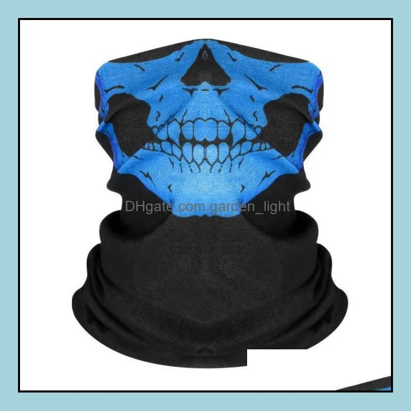 skull mask outdoor sports ski bike motorcycle scarves bandana dustproof soft breathable face masks outdoor daily protective sn4695