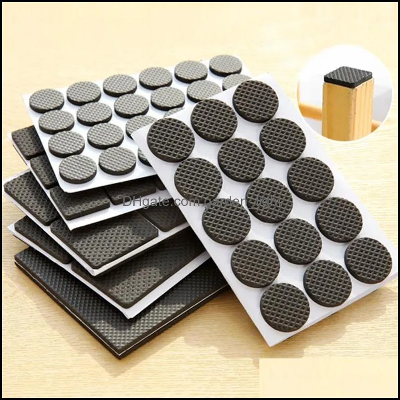 248pcs/set self adhesive furniture leg feet rug felt pads anti slip mat bumper damper for chair table protector hardware vt0118