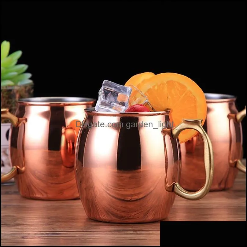 mugs ounces hammered copper plated moscow mule mug beer cup coffee cocktail for stainless steel