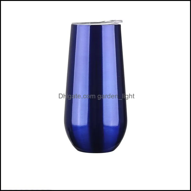 6oz stainless steel vacuum insulated mugs tea coffee wine water cups travel portable cups drinking u shaped mug with lids vf1519 t03