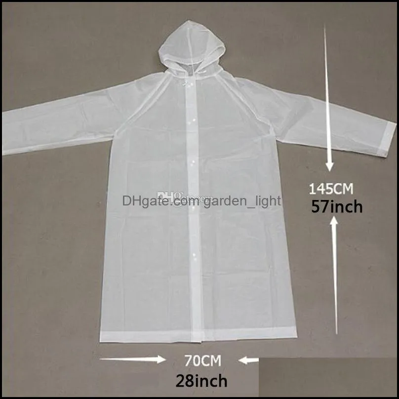 hooded thicken poncho waterproof women mens rain coat long wind coat outdoor transparent raincoat fashion portable rainwear vt1664