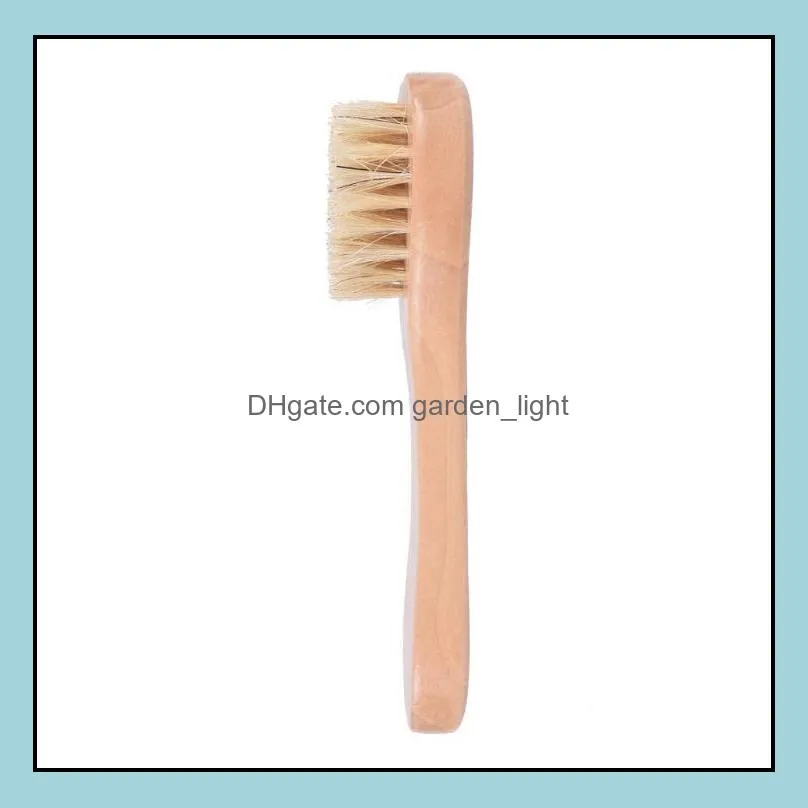 natural boar bristles facial brush dry skin bath spa brush remove dead skin rub face nail brush sn2182