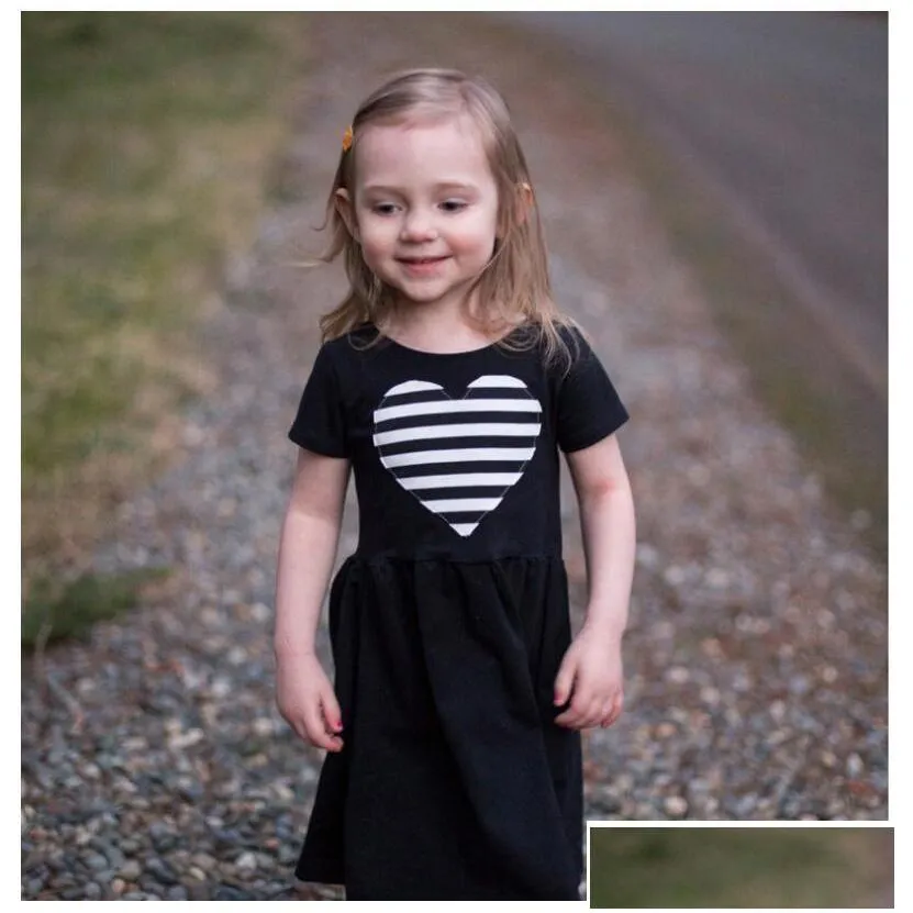 baby girl summer striped dress girls short sleeve skirts kids fashion clothes clothing christmas gift for a children ke 012