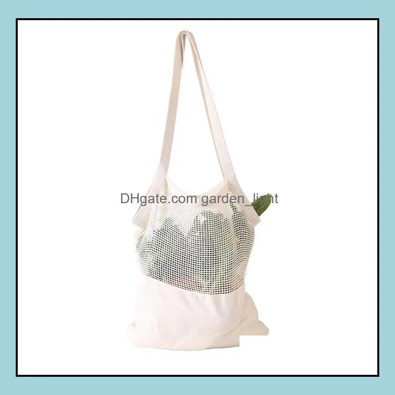 reusable string shopping bag fruit vegetables eco grocery bag portable storage bag shopper tote mesh net woven cotton storage bags