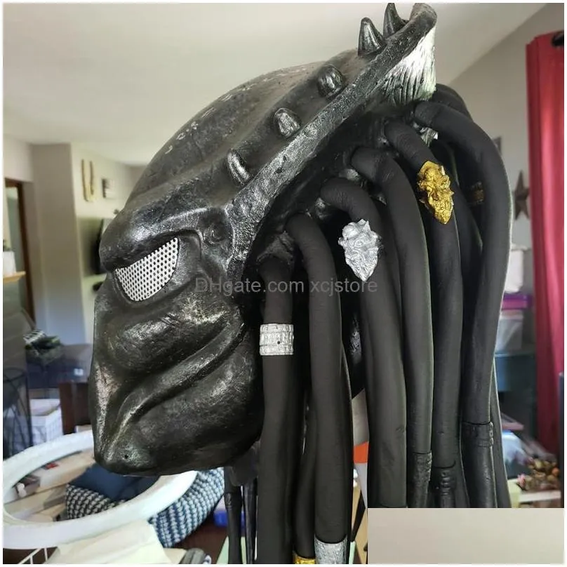 party masks movie alien vs. predator cosplay mask halloween party costume accessories props predator latex mask 220827