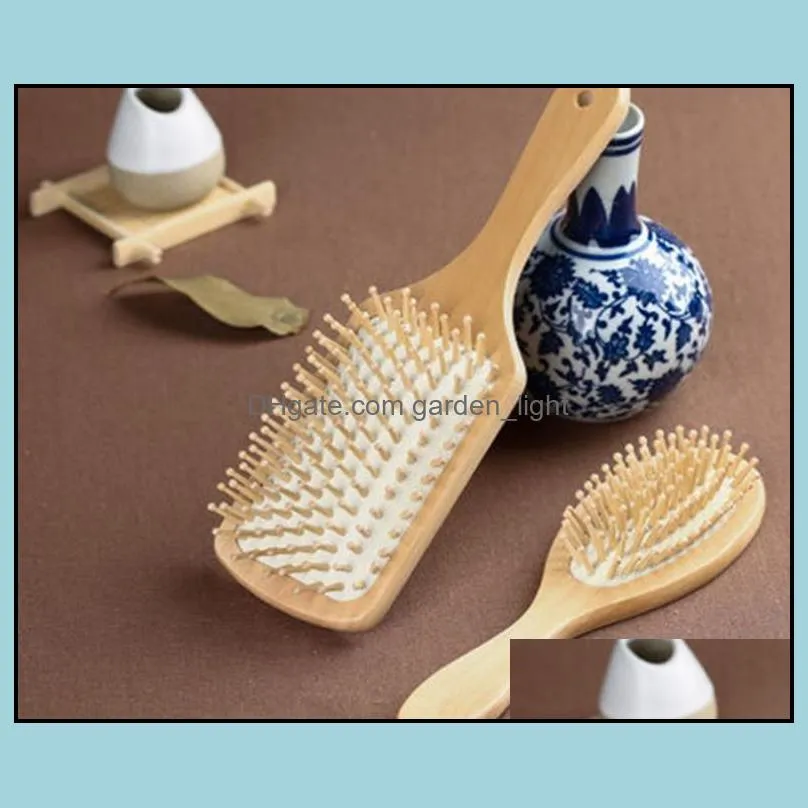party favor wood comb professional healthy paddle cushion hair loss mas brush hairbrush scalphair care healthybamboo combs sn4440
