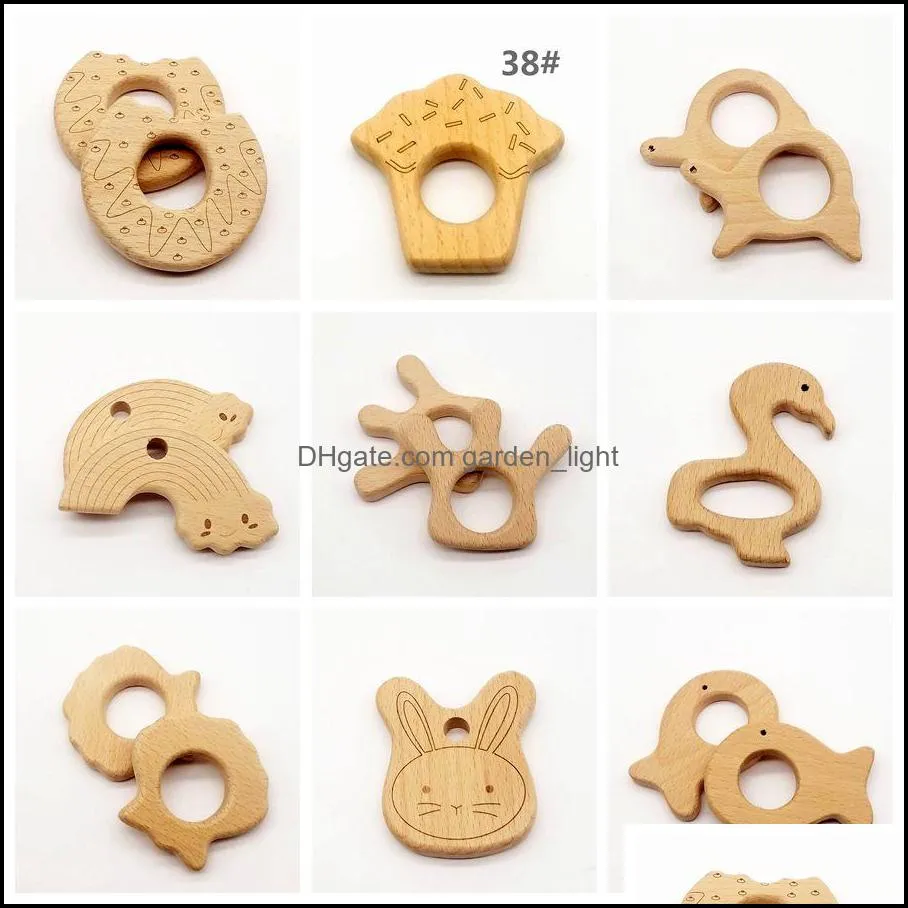 teething holder nursing baby teether elephant animal soothers party favor wooden teethers nature baby teething toy organic wood dh0188