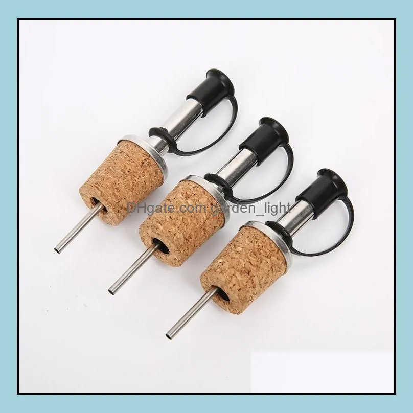 bar tools stainless steel cork stopper oil champagne beer bottle stoppers diversion nozzle red wine pourer kitchen wedding party favor