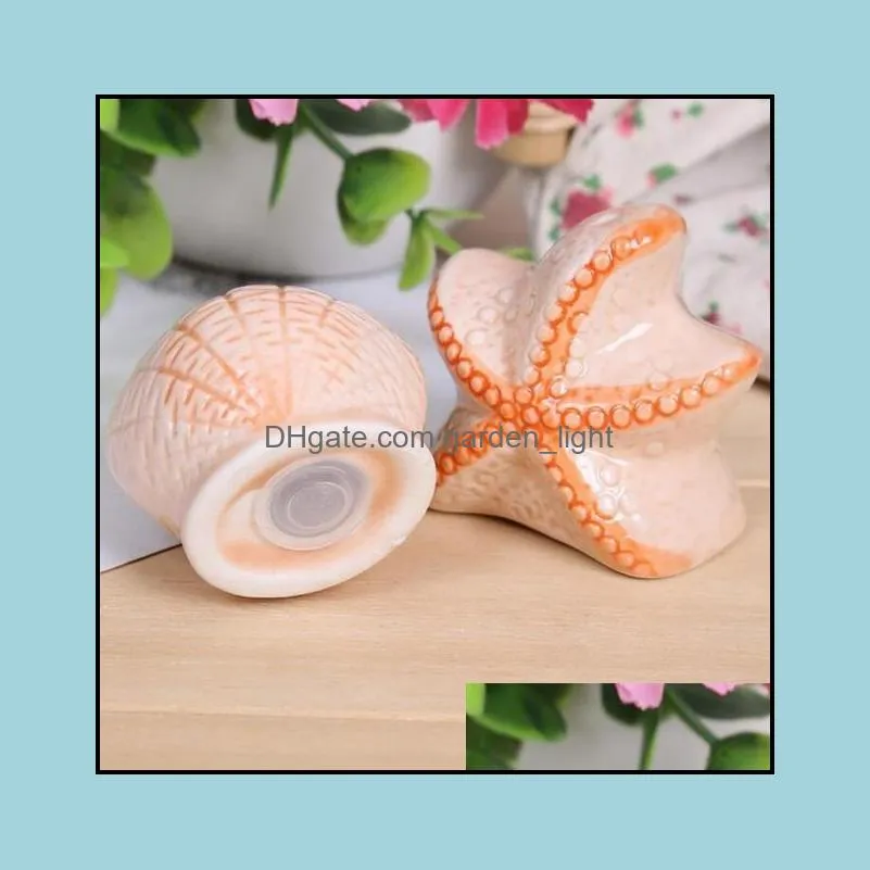  wedding favors 200 pieces/lot wholesale beach style seashell and starfish salt and pepper shakers party gifts sn011