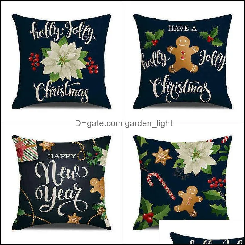 cushion cover home fashion decoration throw pillow case cushions fabric sofa pillowcase chrismas colorful flax highquality materials