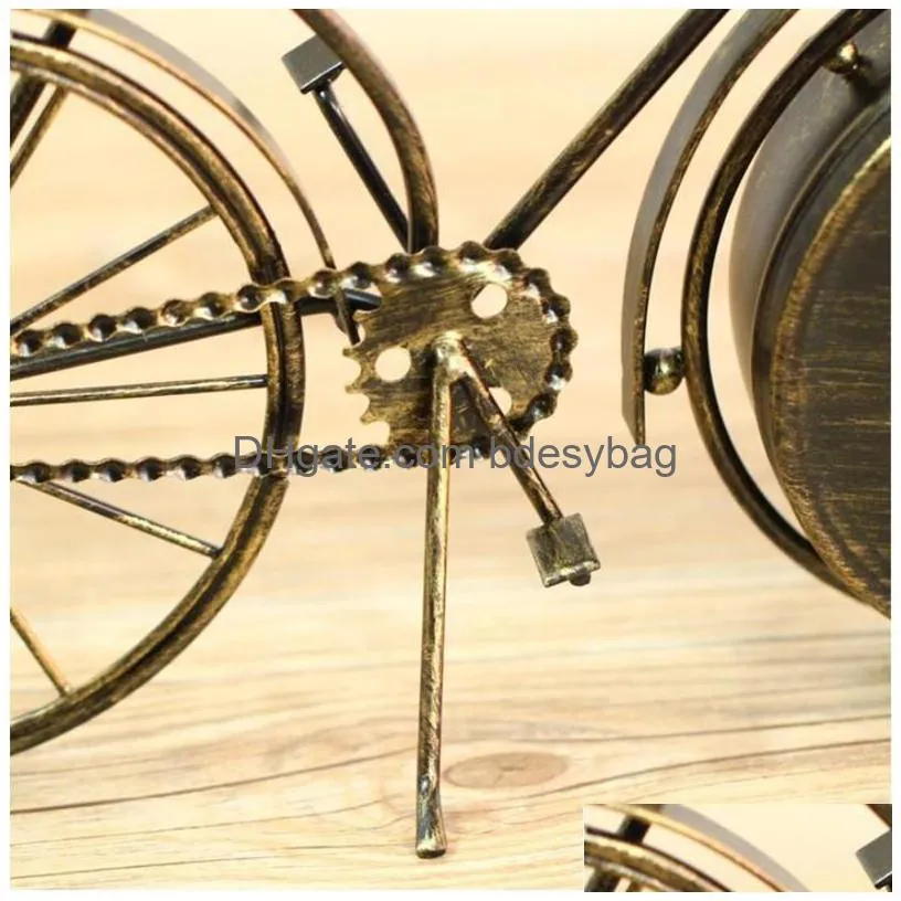 desk table clocks retro bicycle mute wrought iron crafts home decor living room decoration creative gifts