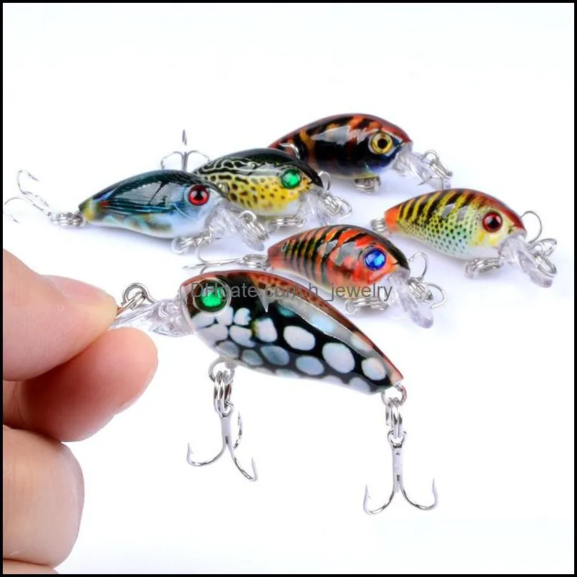 crank fishing lure hard bass bait swimbait 4.5cm4g pesca wobbler artificial crankbaits 6 colors fishing tackle