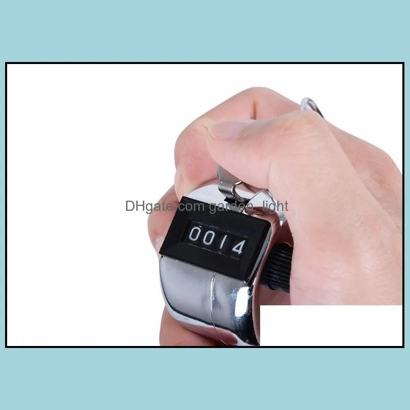 digits stainless counters professional 4 digit hand held tally counter manual palm clicker number counting golf sn1123