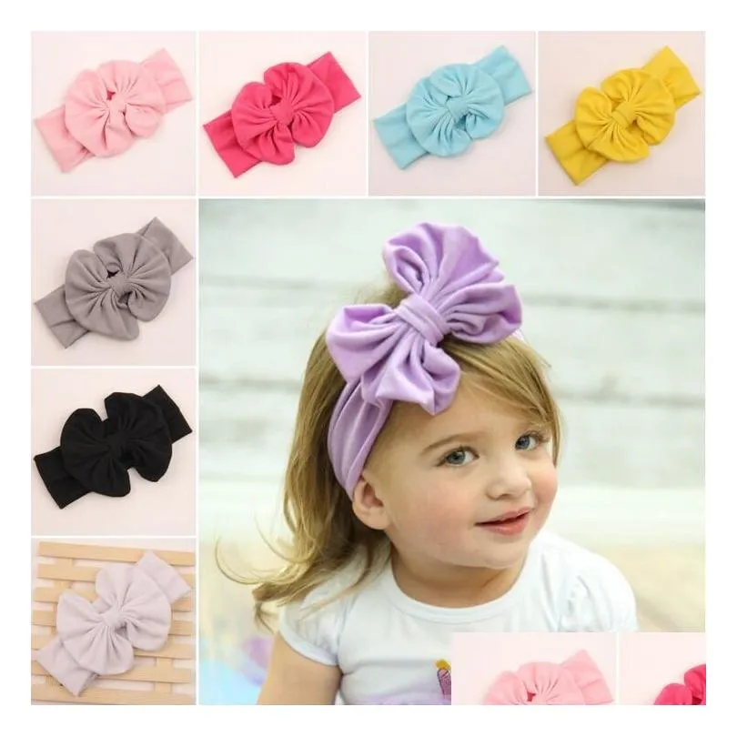 headbands for girls baby hairbands for babies girls children bonnet bowknot 9 colors hair ccessories