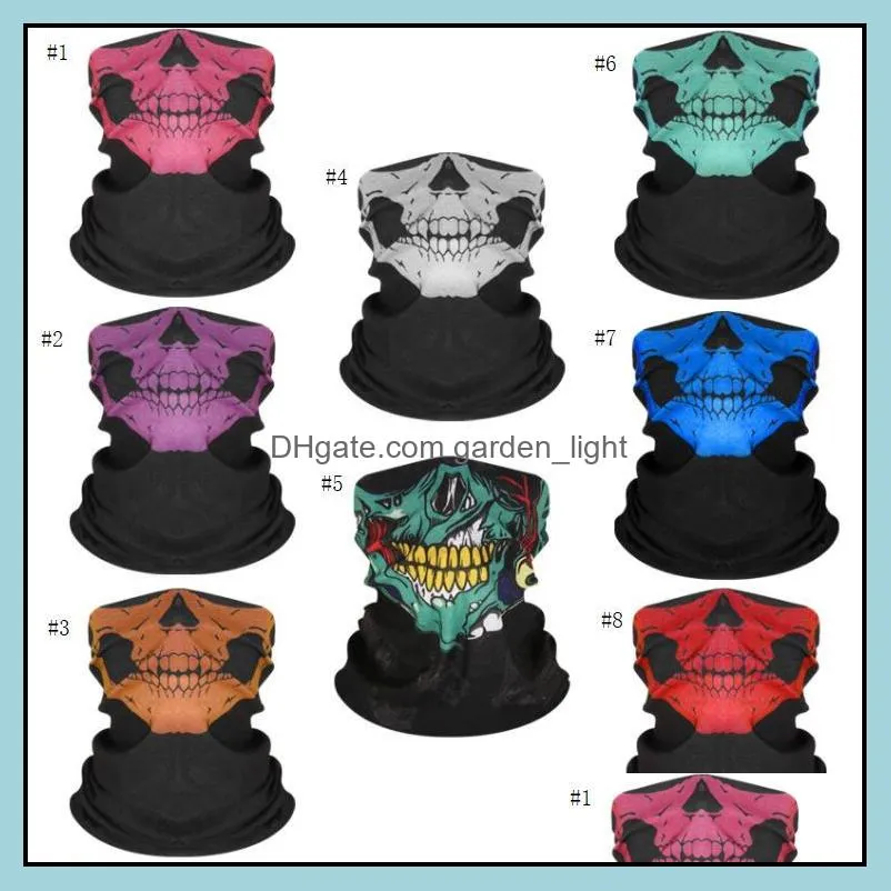 skull mask outdoor sports ski bike motorcycle scarves bandana dustproof soft breathable face masks outdoor daily protective sn4695