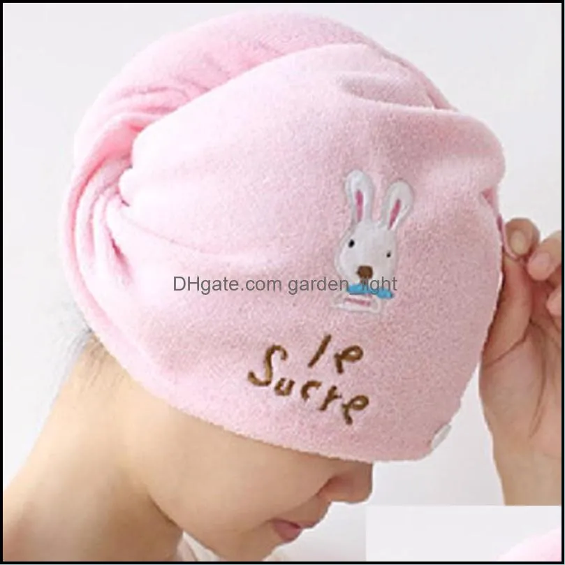 women bathroom hair dry hat super absorbent quickdrying superfine fiber bath towel hair dry bath cap salon towel 62x21cm dbc dh0684